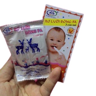 Gạc rơ lưỡi xỏ ngón Đông Fa (tách lẻ 1hộp 5 cái)