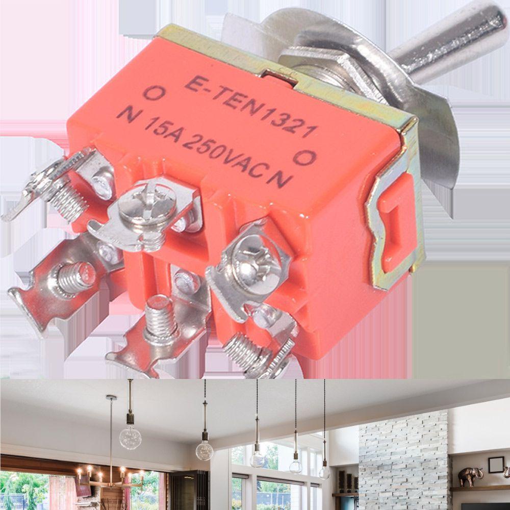 Set 10 Công Tắc Kim Loại 6 Chấu E-TEN1321 / 1322