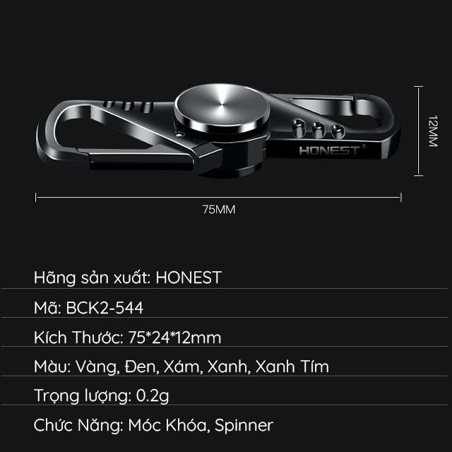 [RẺ NHẤT SHOPEE] Móc Khóa Xe Máy Ô Tô Honest BCZ-544 Cao Cấp, Kiêm Đồ Chơi Con Quay Spinner