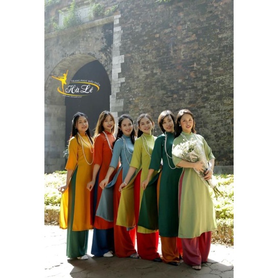 Áo dài dáng xưa,áo dài dáng xuông tay lỡ chất lụa Tây Thi  tùy chọn màu quần