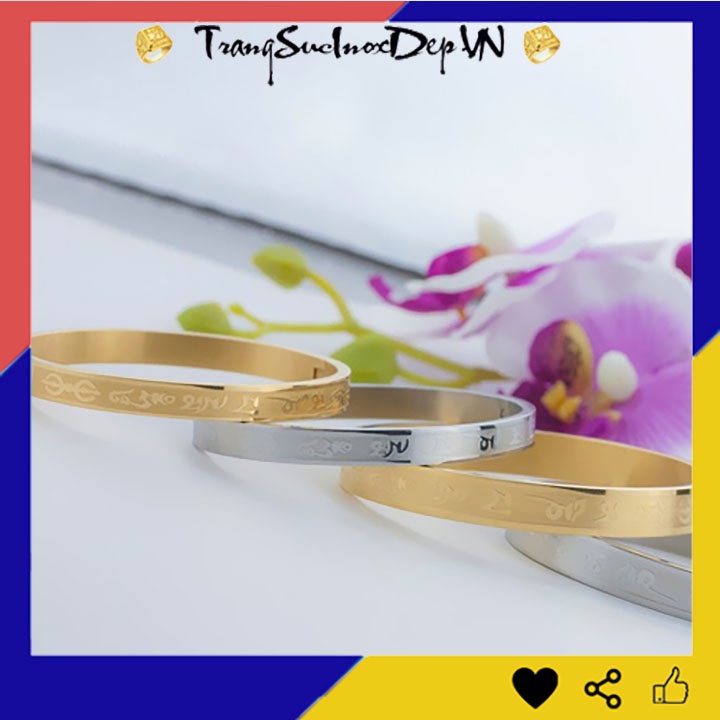 VÒNG TAY TÂY TẠNG CHÚ OM MANI PADME HUM hình ovan - Cầu an, hợp phong thủy