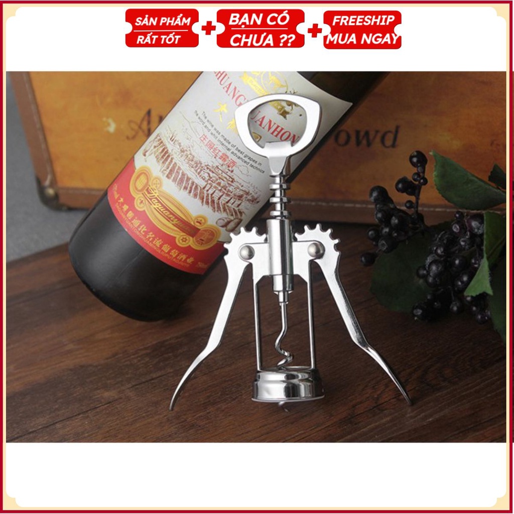 Dụng Cụ Khui Rượu Chữ T Kiểu 3 Thép Cao Cấp (Giao Mẫu Ngẫu Nhiên)