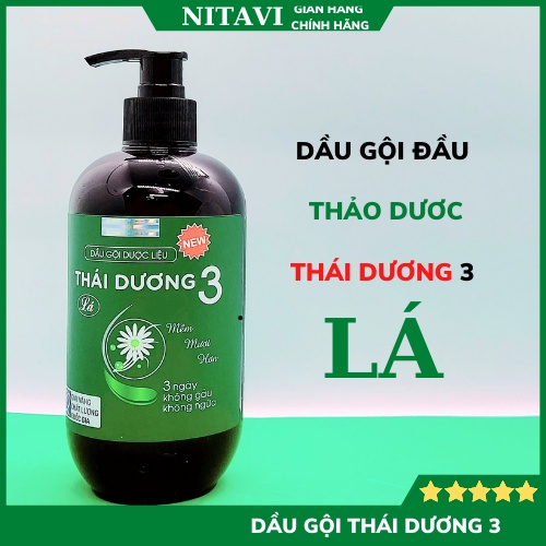 Dầu gội THÁI DƯƠNG 3 thảo dược dược liệu thiên nhiên ngăn dụng tóc bạc tóc gàu và ngứa