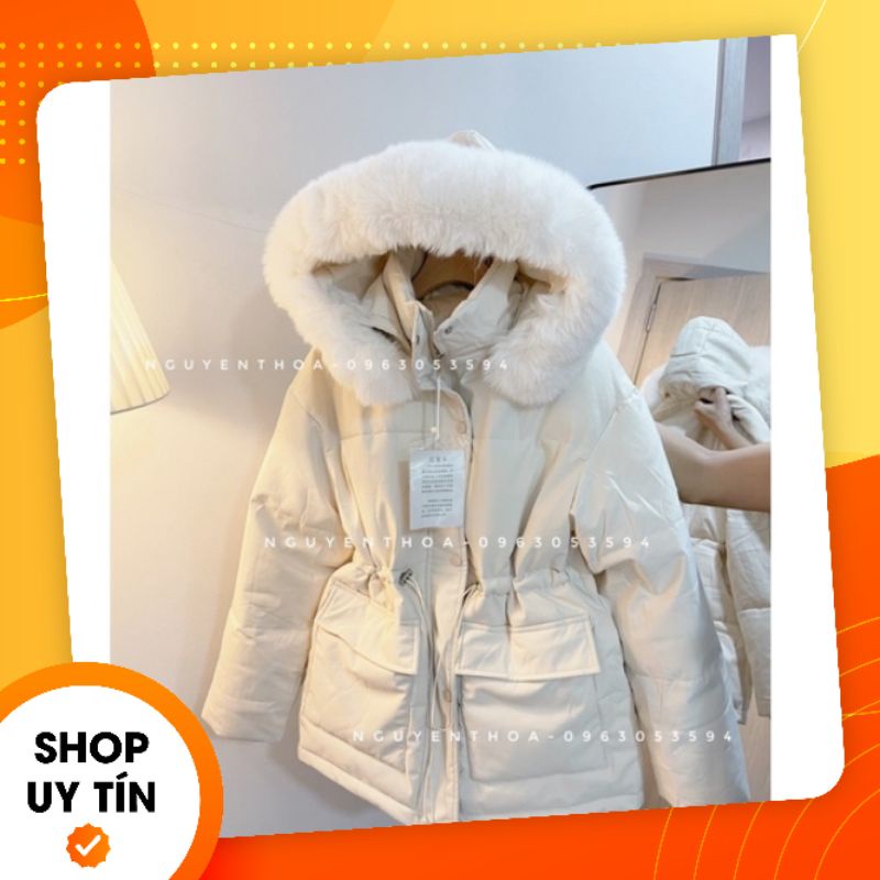 Áo phao Mũ lông thắt eo PK2013 | BigBuy360 - bigbuy360.vn