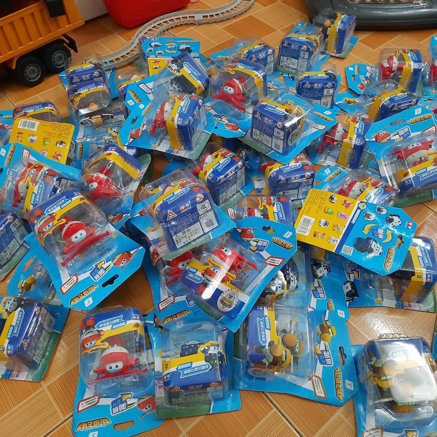 Super wings đội bay siêu đẳng đồ chơi trẻ em máy bay mini biến thành rô bốt