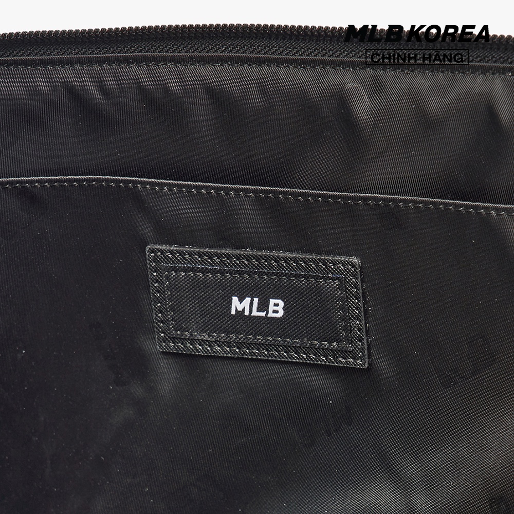 MLB - Túi xách tay chữ nhật phối tay cầm Monogram Jacquard 3APOM012N-50BKS