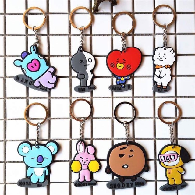 Móc khoá BTS, Móc khoá dẻo BT21, móc khoá dẻo BTS