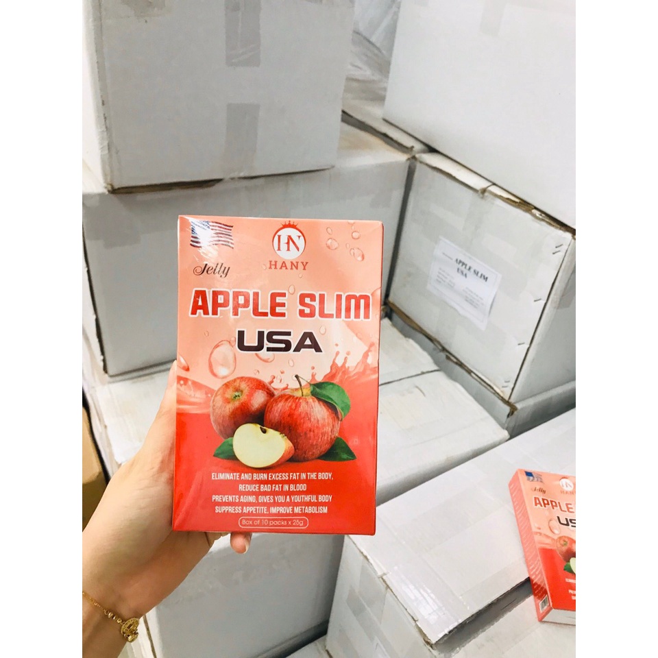 Thạch Táo Hỗ Trợ Giảm Cân Apple Diet Slim Hany USA Giảm Cân Đẹp Dáng