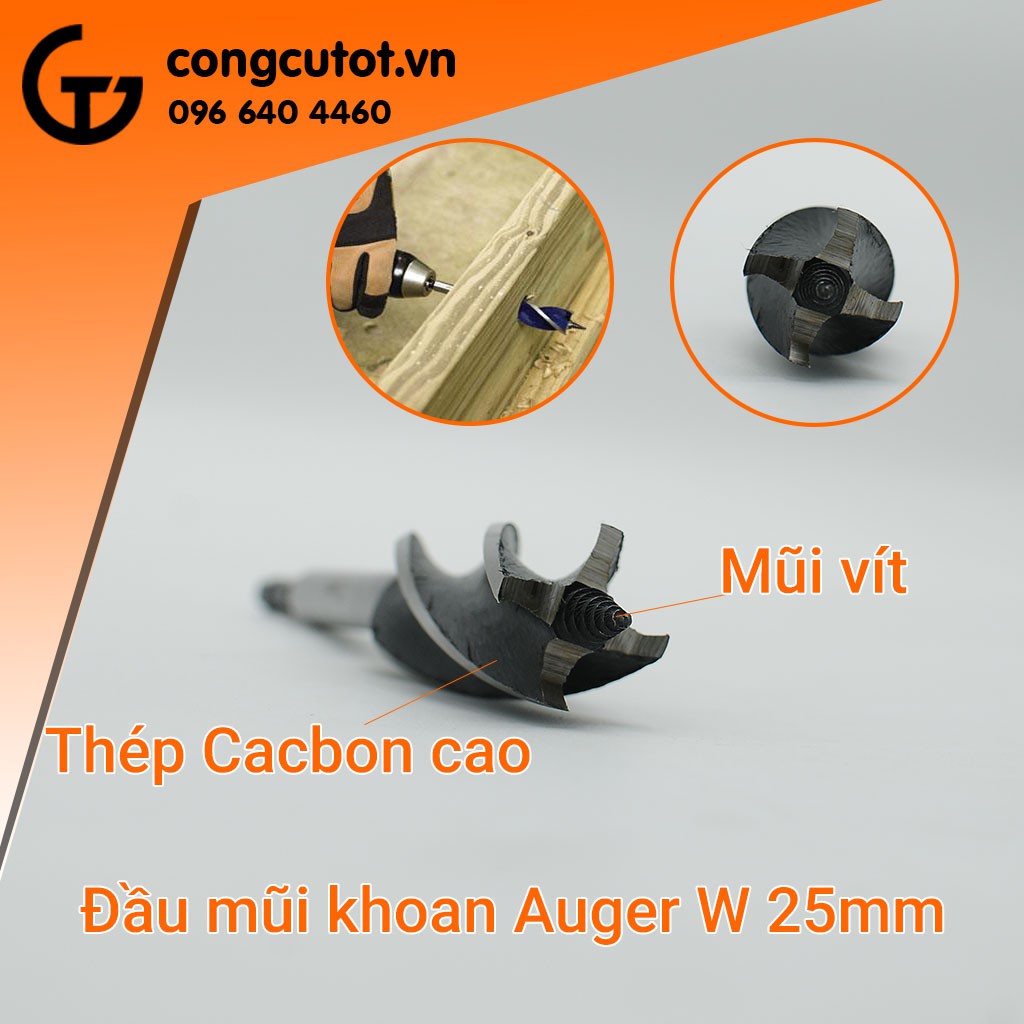 Mũi khoan đầu Auger W 25mm