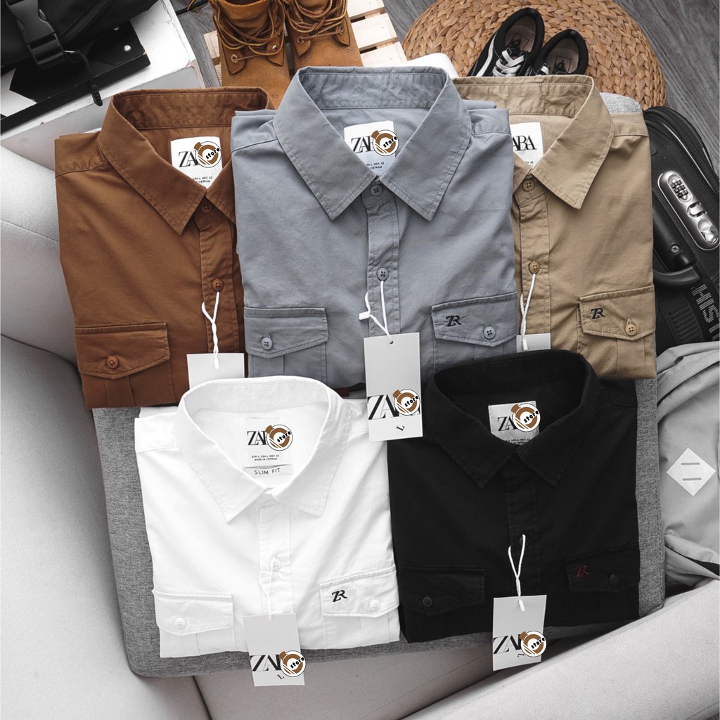 Áo Sơmi Túi Hộp ZAR Cao Cấp (ẢNH THẬT 100%)