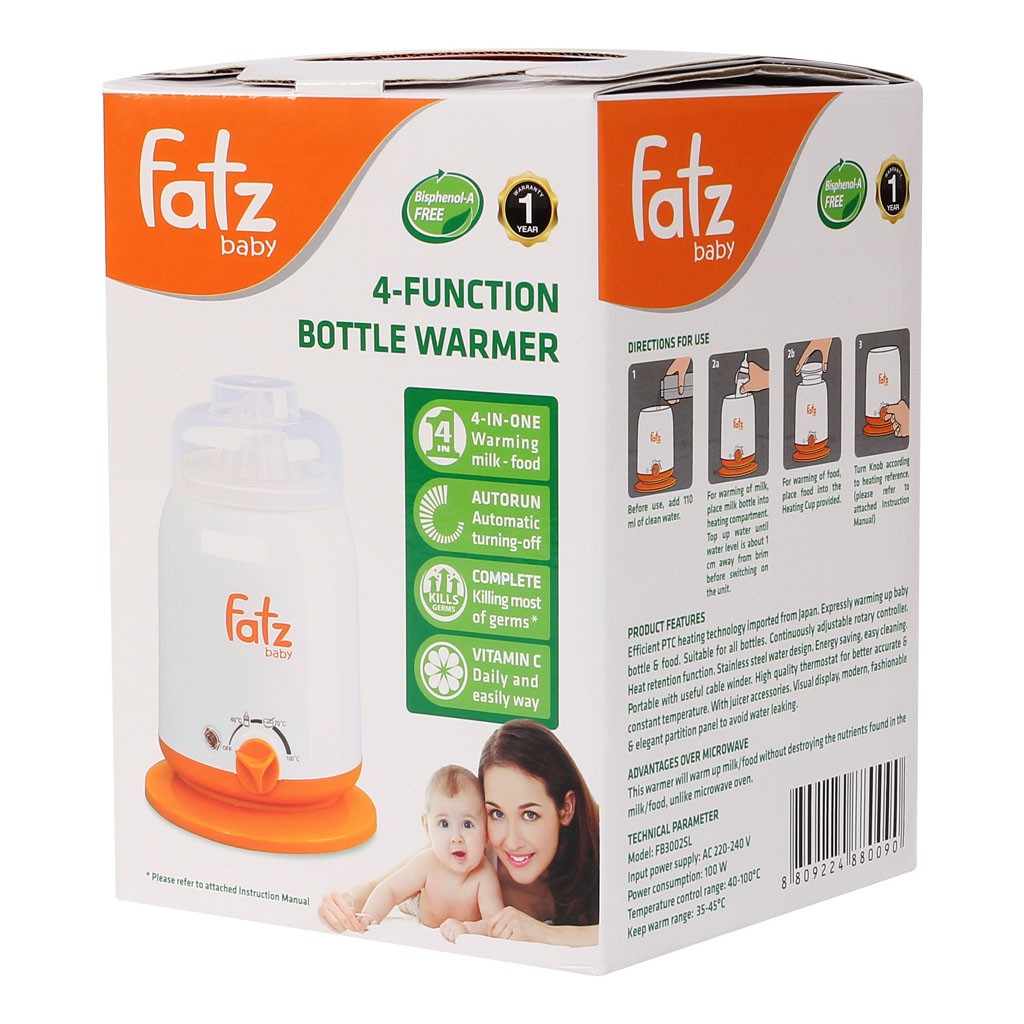 Máy Hâm Sữa Fatz Baby FB3002SL (Quà tặng từ Moony)