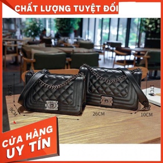 TÚI XÁCH NỮ ĐEO CHÉO CN BASIC SIZE 23 KHÓA TRẦN DA PU CAO CẤP