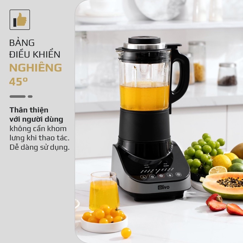 Máy Làm Sữa Hạt Đa Năng OLIVO CB20, 1.75Lit - 2000W, Kèm Cối Xay Khô, Bảo Hành Chính Hãng 2 Năm