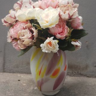 Lọ hoa thủy tinh vân màu