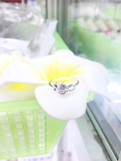 NHẪN mạ bạc đính đá lấp lánh
