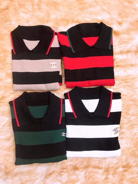 Váy len kẻ ngang cổ đức | BigBuy360 - bigbuy360.vn