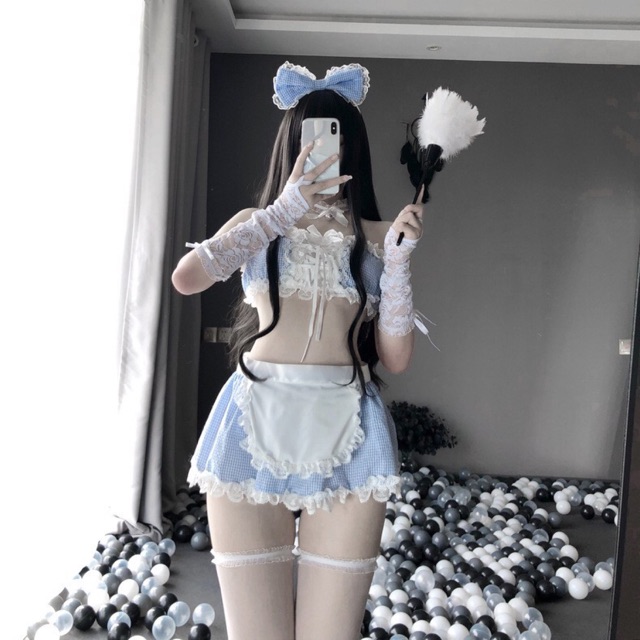 Cosplay hầu gái 7 chi tiết cao cấp siêu đỉnh chụp ảnh quà tặng valentine quà cưới sexy indoor 2399 #bdsm