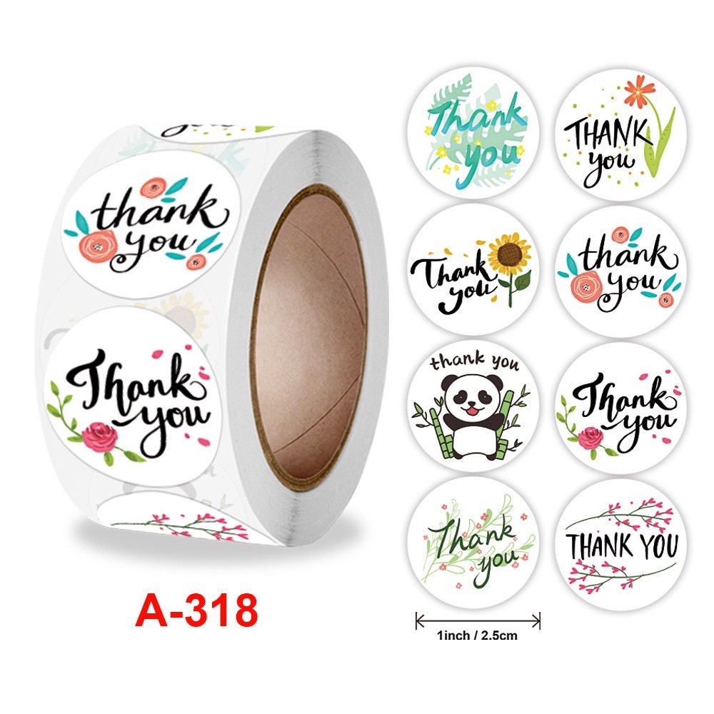 Cuộn 500 tem dán ticker thank you