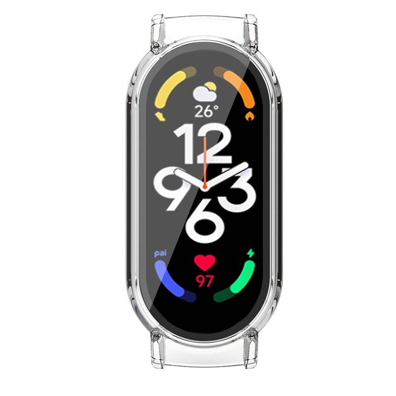 Bộ Kính Cường Lực Bảo Vệ Màn Hình 2 Trong 1 + Ốp Bảo Vệ Cho Mi Band 7