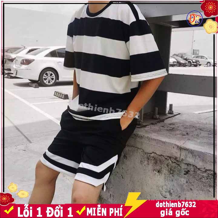 Quần Short Thể Thao Nam ⚡️ FreeShip - Giá Sập Sàn ⚡️  Quan đùi lững Nữ Hai Sọc V chất liệu thun cào mới nhất 2023