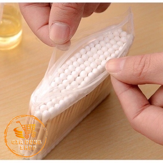 Tăm Bông Thân Gỗ Gấu Trúc 80 Que, Loại 100 Que