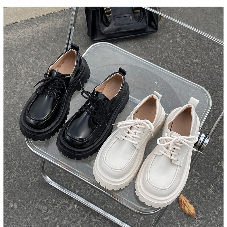 Giày Oxfod nữ - Giày da cột dây nữ phong cách ulzzang chuẩn hàng quảng châu
