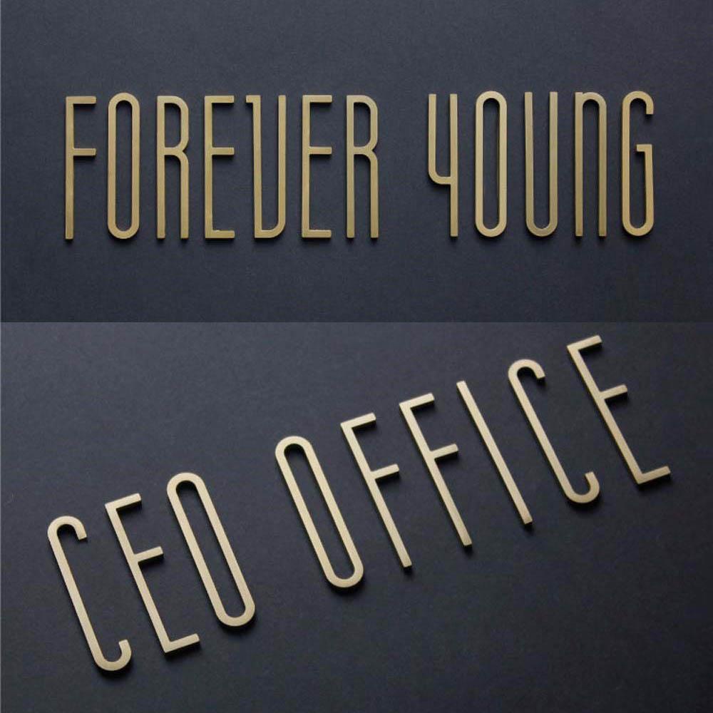 IVORY Chữ Cái Tiếng Anh Bằng Đồng Thau 0-9 Dùng Trang Trí Nhà Cửa