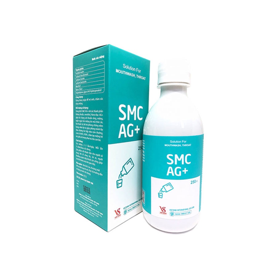 Dung dịch sát khuẩn miệng và họng SMC AG+