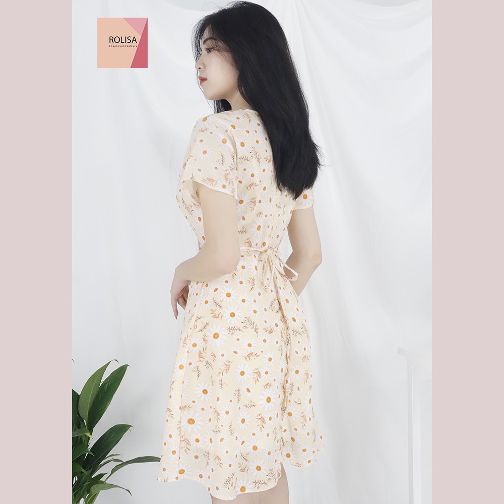 Đầm váy nữ hoa nhí, dáng xoè cổ chữ V xinh xắn, dễ thương RD045 | BigBuy360 - bigbuy360.vn