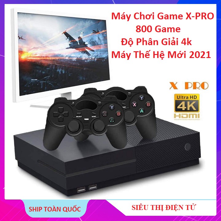 Máy Chơi Game 4 Nút, X Pro 1280 P Có Sẵn 800 Game Cổ Điển, Hỗ Trợ Chép Thêm Game, Hỗ Trợ 4K - Chơi Game Arcade