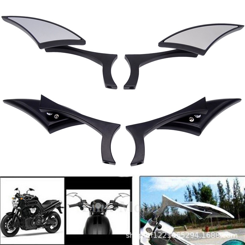 Kính Chiếu Hậu Tam Giác Màu Đen Cho Xe Mô Tô Harley