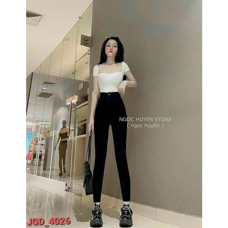 Quần jean ôm skinny lưng cao 2 khuy