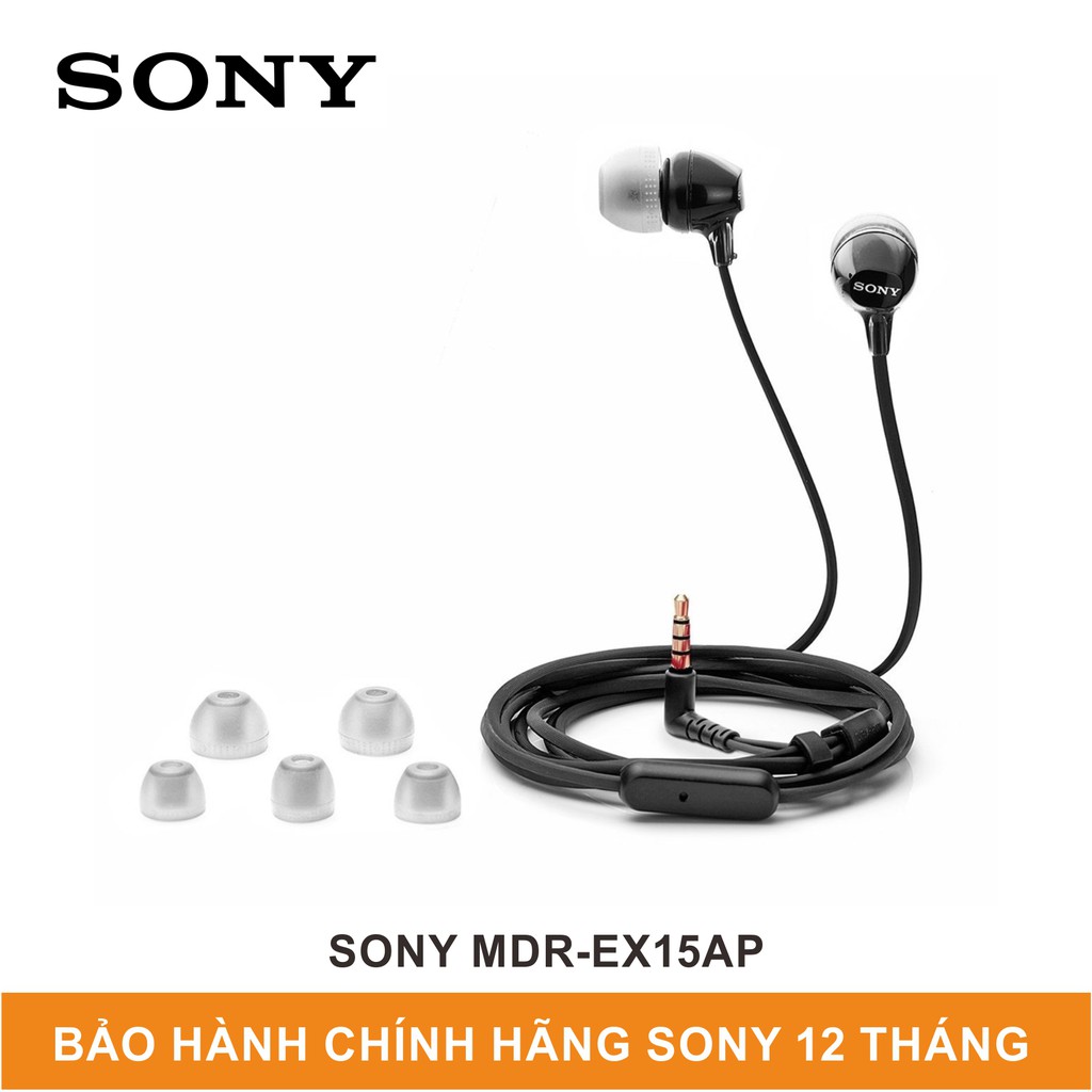 Tai Nghe In-Ear Nhét Tai Có Mic Sony EX15AP - Bảo Hành Hãng 12 Tháng