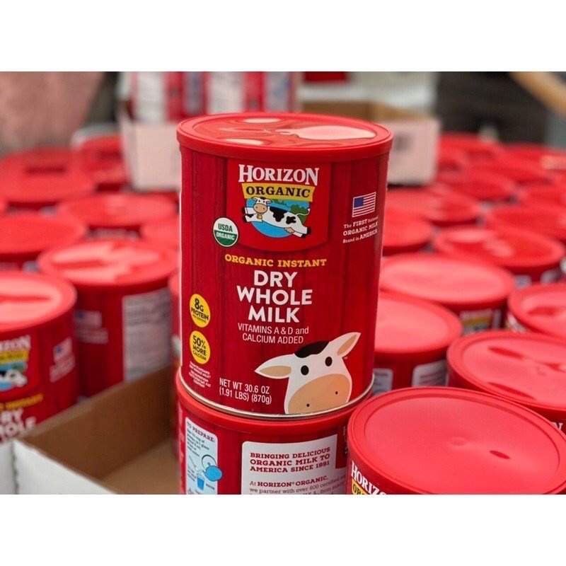 Sữa Tươi Nguyên Kem Hữu Cơ Dạng Bột Horizon 870g Mỹ Cho Bé 1Y+