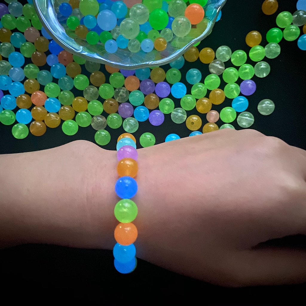 Chuỗi hạt nhựa bằng acrylic 6-12mm nhiều màu sắc dùng để làm đồ trang sức thủ công