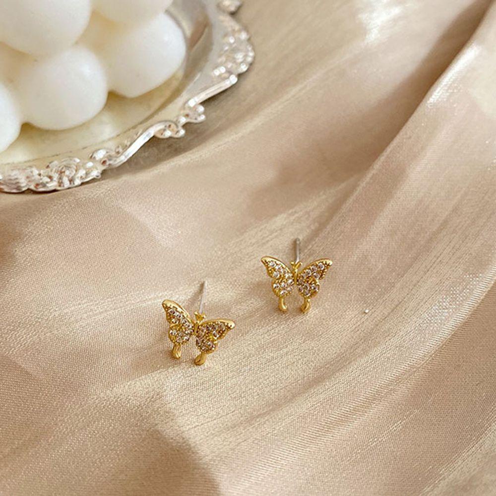 Bông Tai Dạng Kẹp Phong Cách Retro Cổ Điển|Khuyên Tai Kim Loại Lấp Lánh Thời Trang