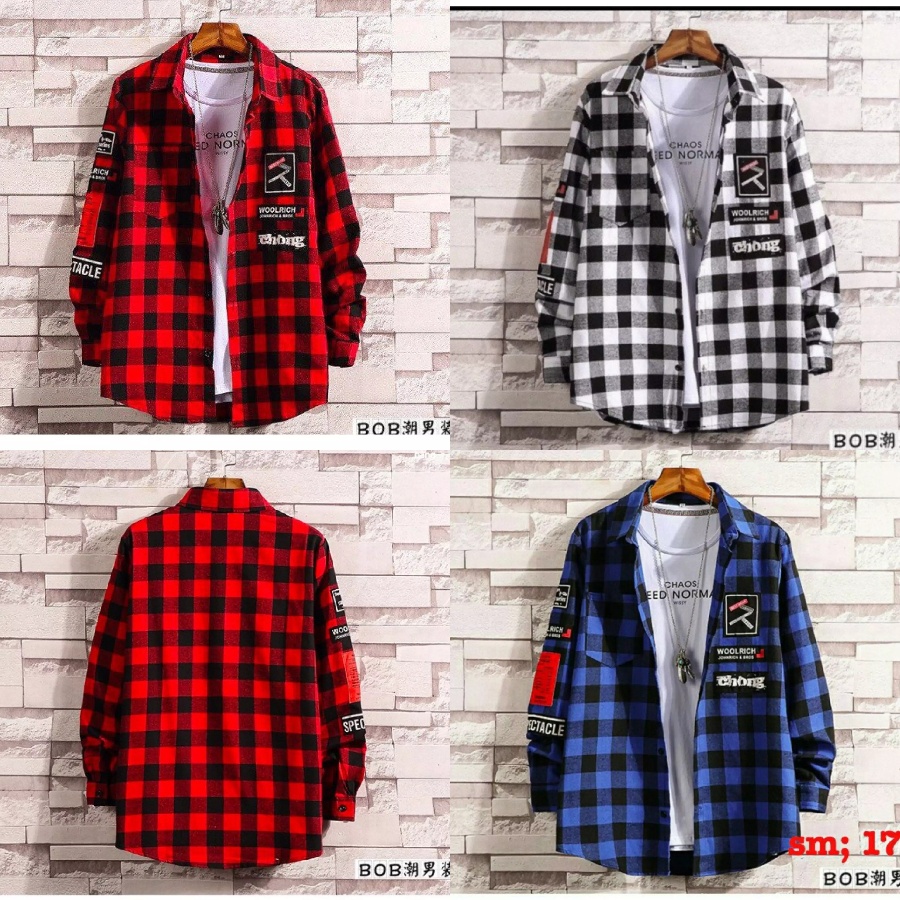 Áo Khoác Sơ Mi FLANNEL CARO Áo Chống Nắng Dài Tay Họa tiết trẻ trung Cao Cấp