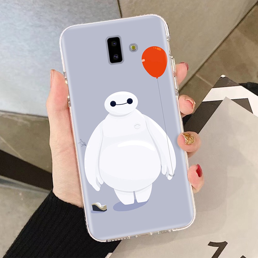 Ốp điện thoại trong suốt hoạ tiết 27GT Baymax dành cho Samsung Galaxy J8 Plus J7 Prime J6 Duo Pro