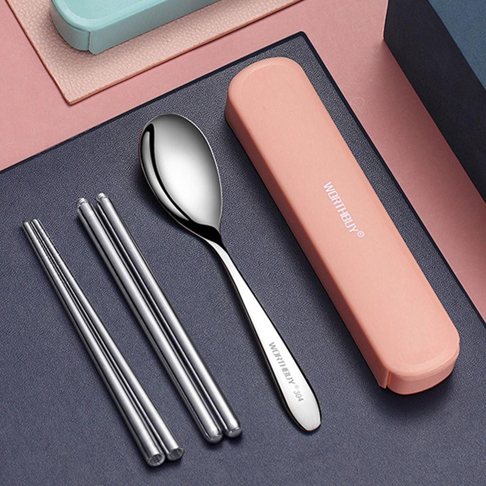 Bộ Muỗng Đũa 1 Món Thiết Kế Gấp Gọn Tiện Dụng Cho Dã Ngoại