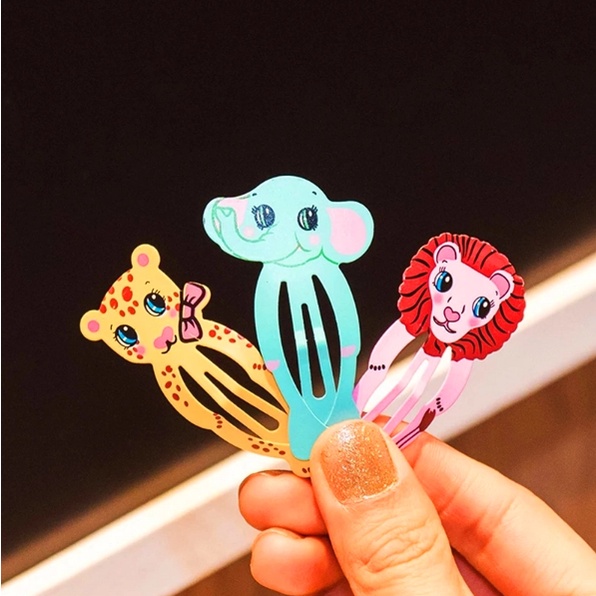 [sale sập sàn] set 3 kẹp tóc cho bé mẫu hoa quả và mẫu thú