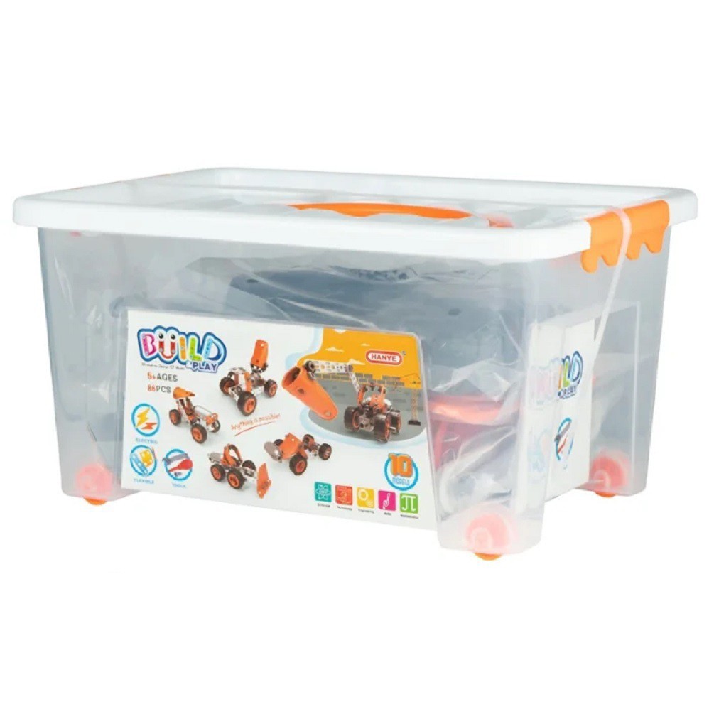 Đồ chơi lắp ghép Build&amp;Play máy móc xây dựng 86 chi tiết Toyshouse 7785 - DIY model