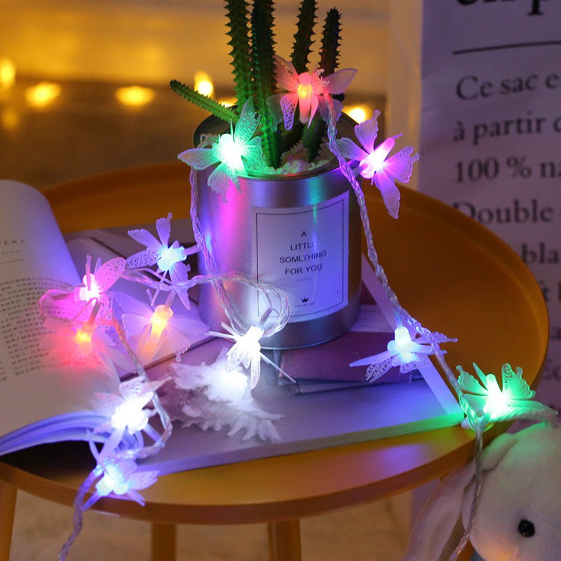 Dây Đèn Led Bươm Bướm Trang Trí 3m Siêu Lung Linh (Dùng Pin)