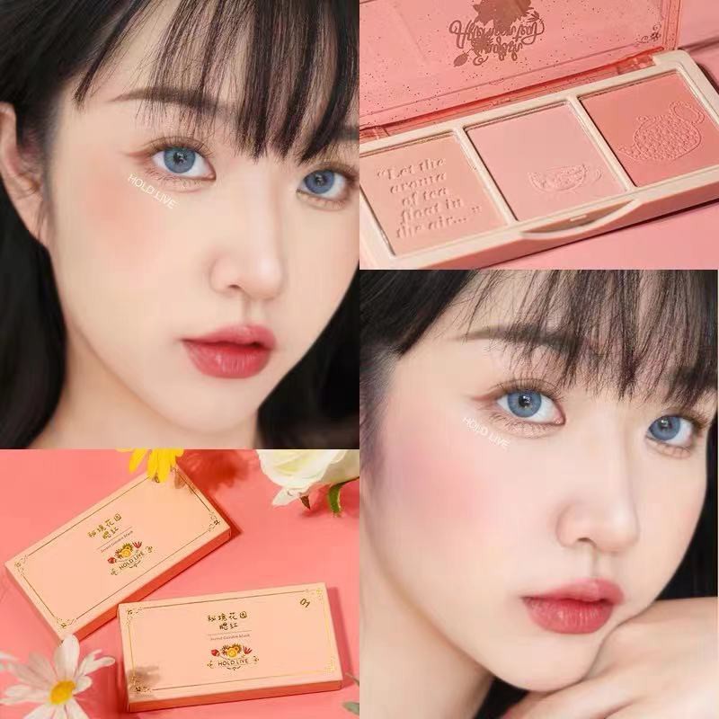Phấn má hồng HOLD live màu nude tự nhiên ba màu tùy chọn cho nữ