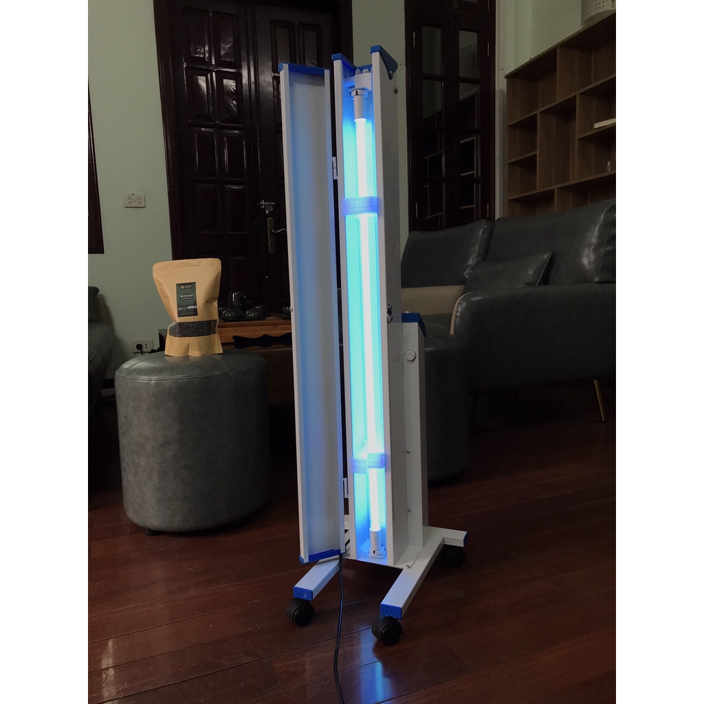 Bộ đèn cực tím di động cao cấp 2 bóng + Có hẹn giờ + Hàng mới nhất 2021