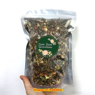 Trà Sơn Mật Hồng Sâm 200g làm từ cỏ ngọt, hoa nhài, kim ngân hoa, quả la hán, chè dây
