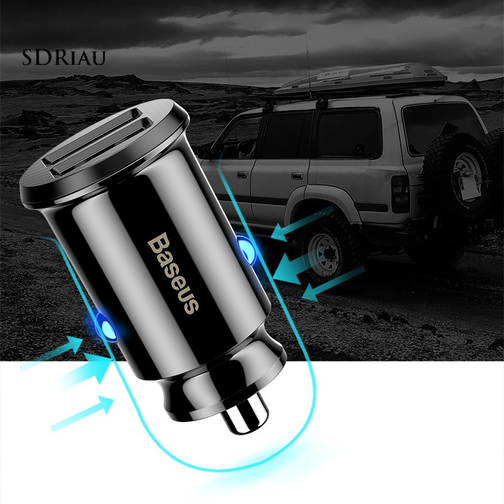 Đủ hàng_Tẩu sạc nhanh Mini USB 3.1A kép chất lượng cao cho xe ô tô