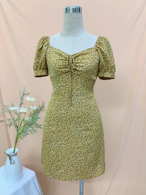 Đầm hoa nhí tay bồng nhẹ nhàng m50