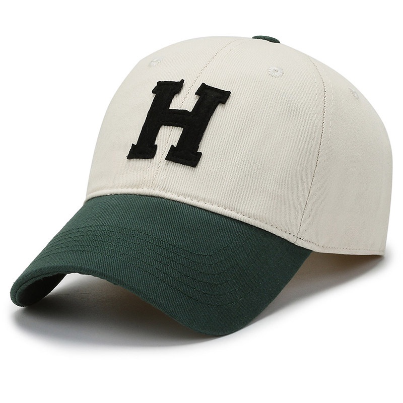 Mũ Lưỡi Trai Phối Màu Tương Phản In Chữ H Thời Trang Xuân Thu Mới Cho Nam Và Nữ