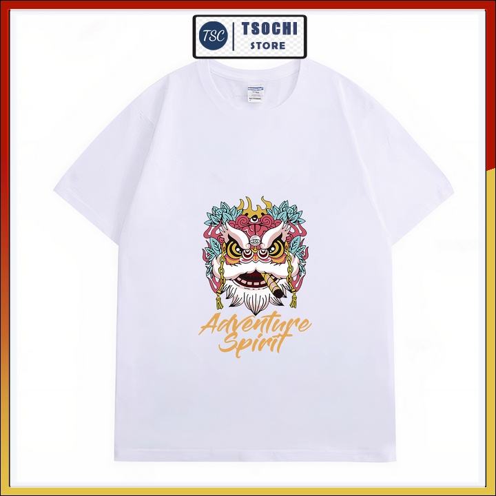 Áo thun nam tay ngắn, áo phông nam cao cấp chất cotton thoáng mát in hình Kì Lân CZ628