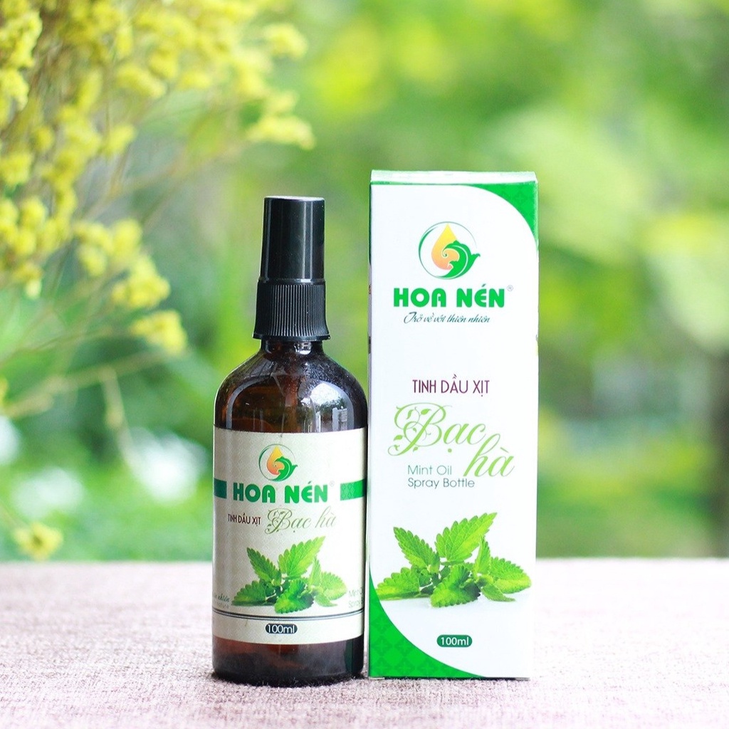 Tinh dầu bạc hà Hoa Nén dạng xịt phòng 100ml - Khử mùi, diệt khuẩn, đuỗi côn trùng hiệu quả